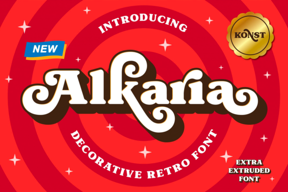 Alkaria: A Retro Display Font for Bold Campaigns