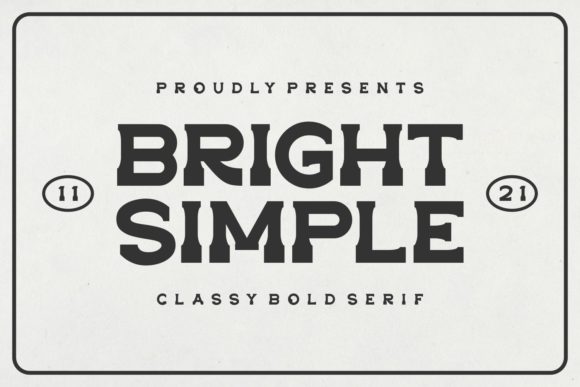 Enhance Your Brand with Bright Simple: A Bold Display Font