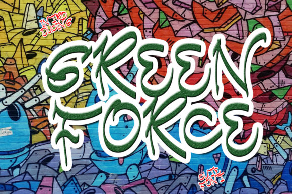 Green Force: A Graffiti-Styled Font for Bold Web Design