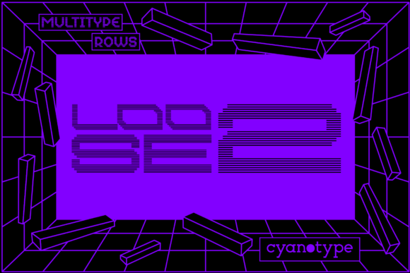 Unleash Creativity with MultiType Rows Loose 2 Font
