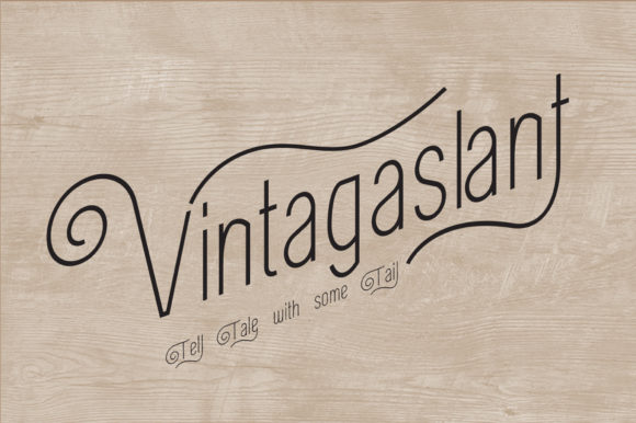 VintagaSlant: A Delicate and Retro-Styled Display Font